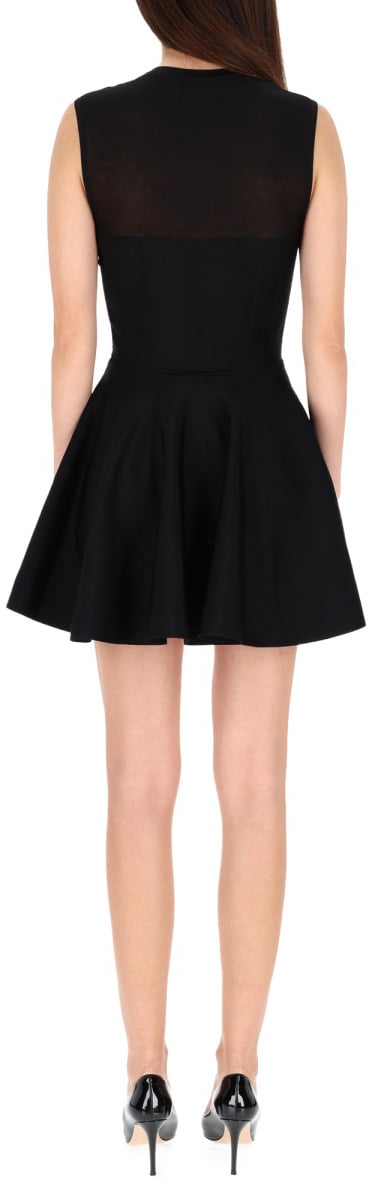 Givenchy MINI DRESS WITH FLARED SKIRT Zwart