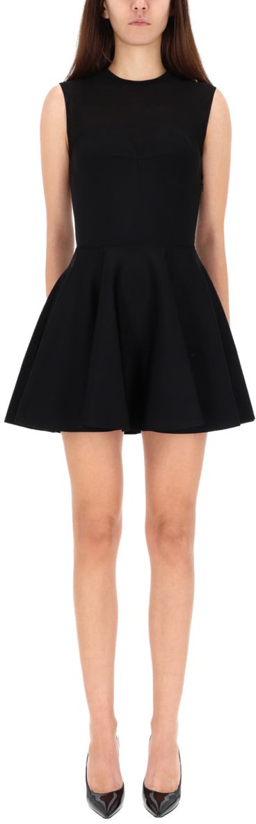 Givenchy MINI DRESS WITH FLARED SKIRT Zwart