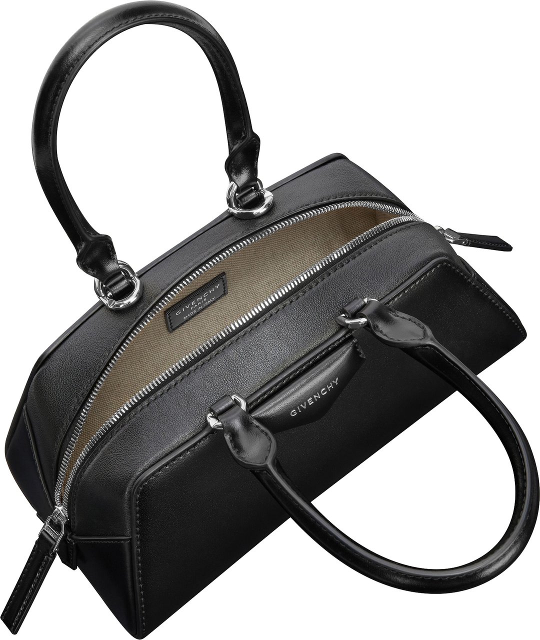 Givenchy Antigona East West Mini Box Leather Bag Grijs