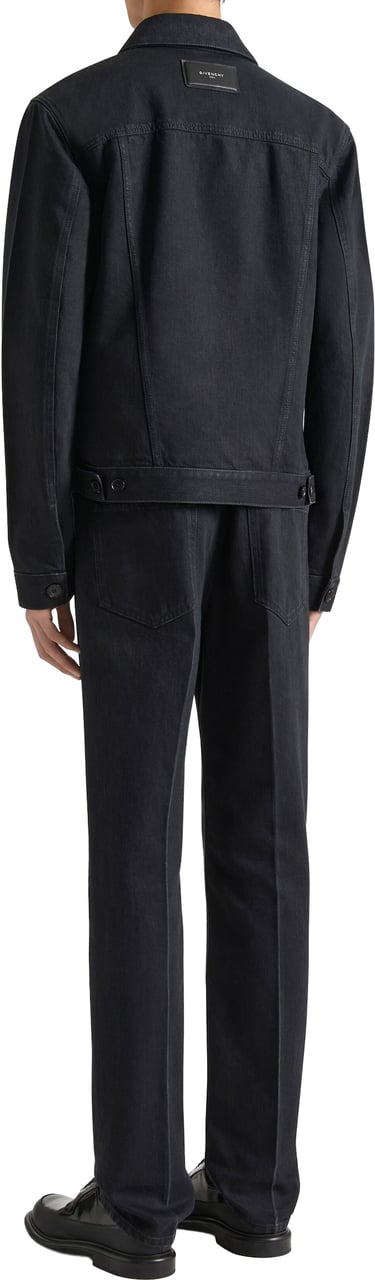 Givenchy Classic Black Denim Tailored Fit Jacket Zwart