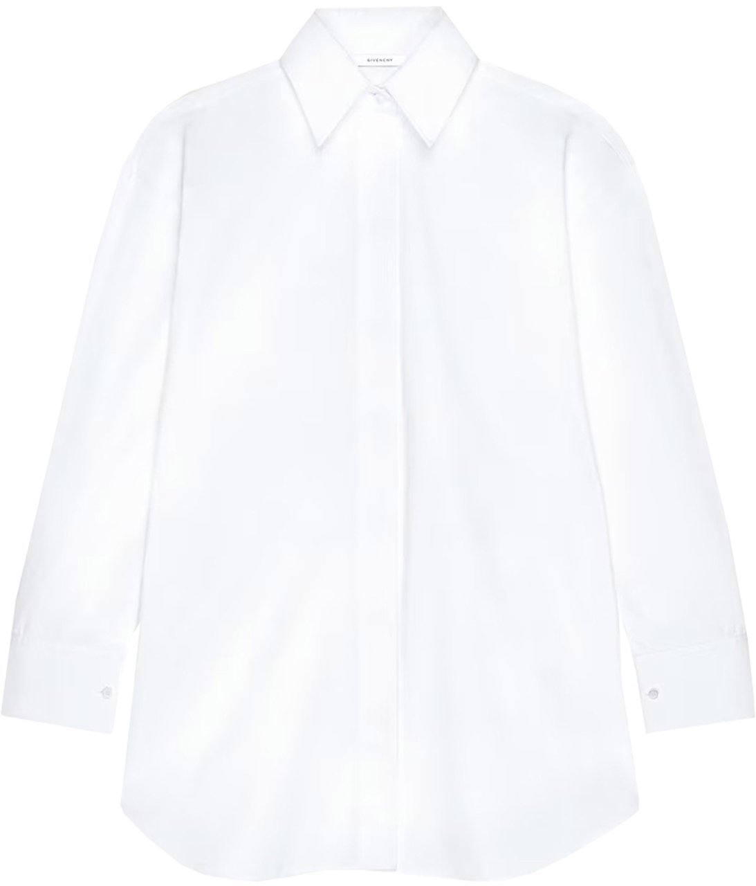 Givenchy Wrapped White Long Sleeve Cotton Shirt Wit