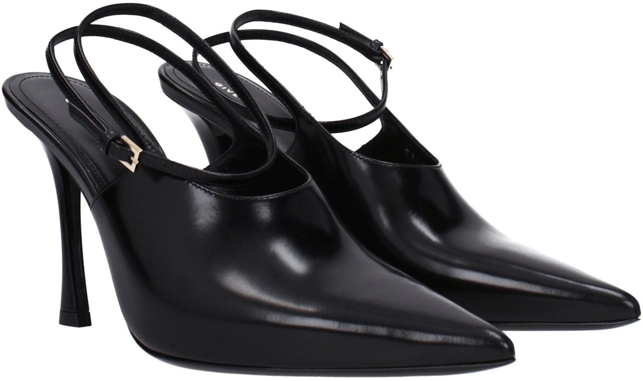 Givenchy Black Leather High Heel Pumps Zwart