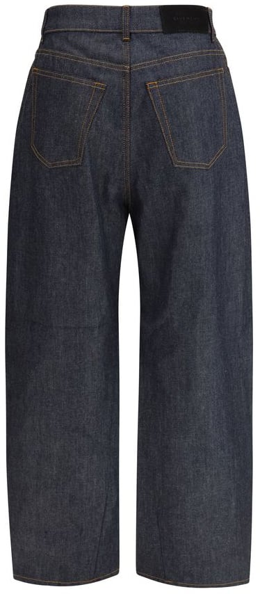 Givenchy Givenchy Blue Cotton Casual Pants Blauw