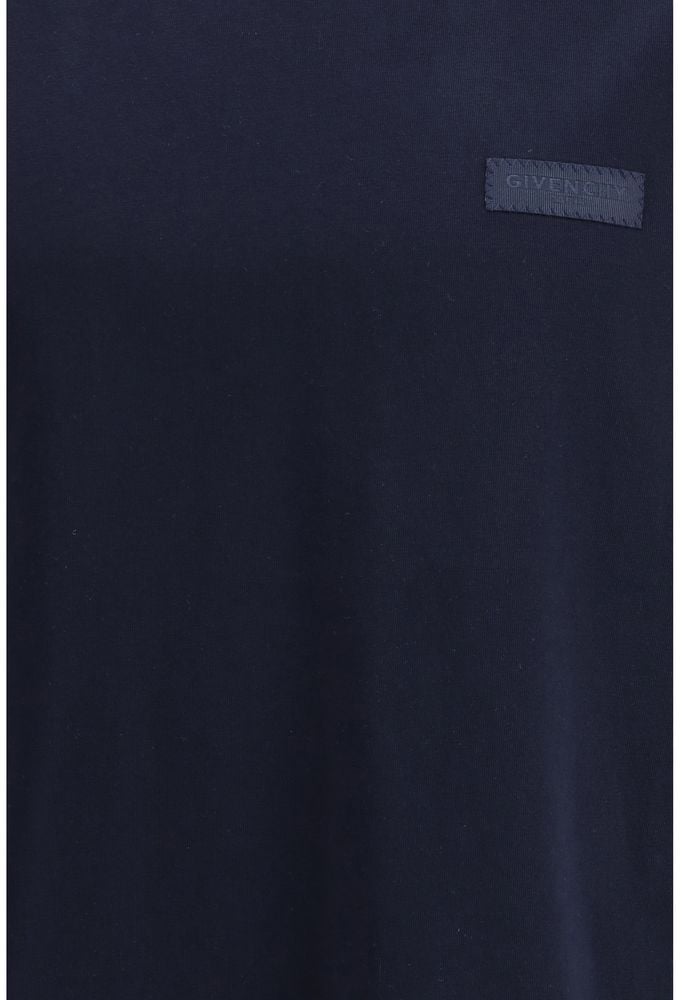Givenchy Blue Cotton T-Shirt Blauw