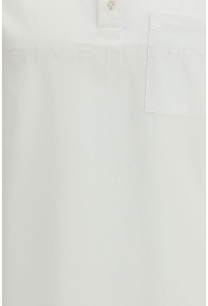 Givenchy White Cotton Polo Shirt Wit