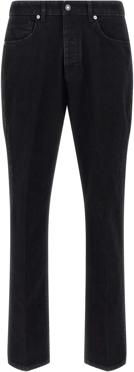 Givenchy Black Cotton Straight-Leg Jeans Zwart