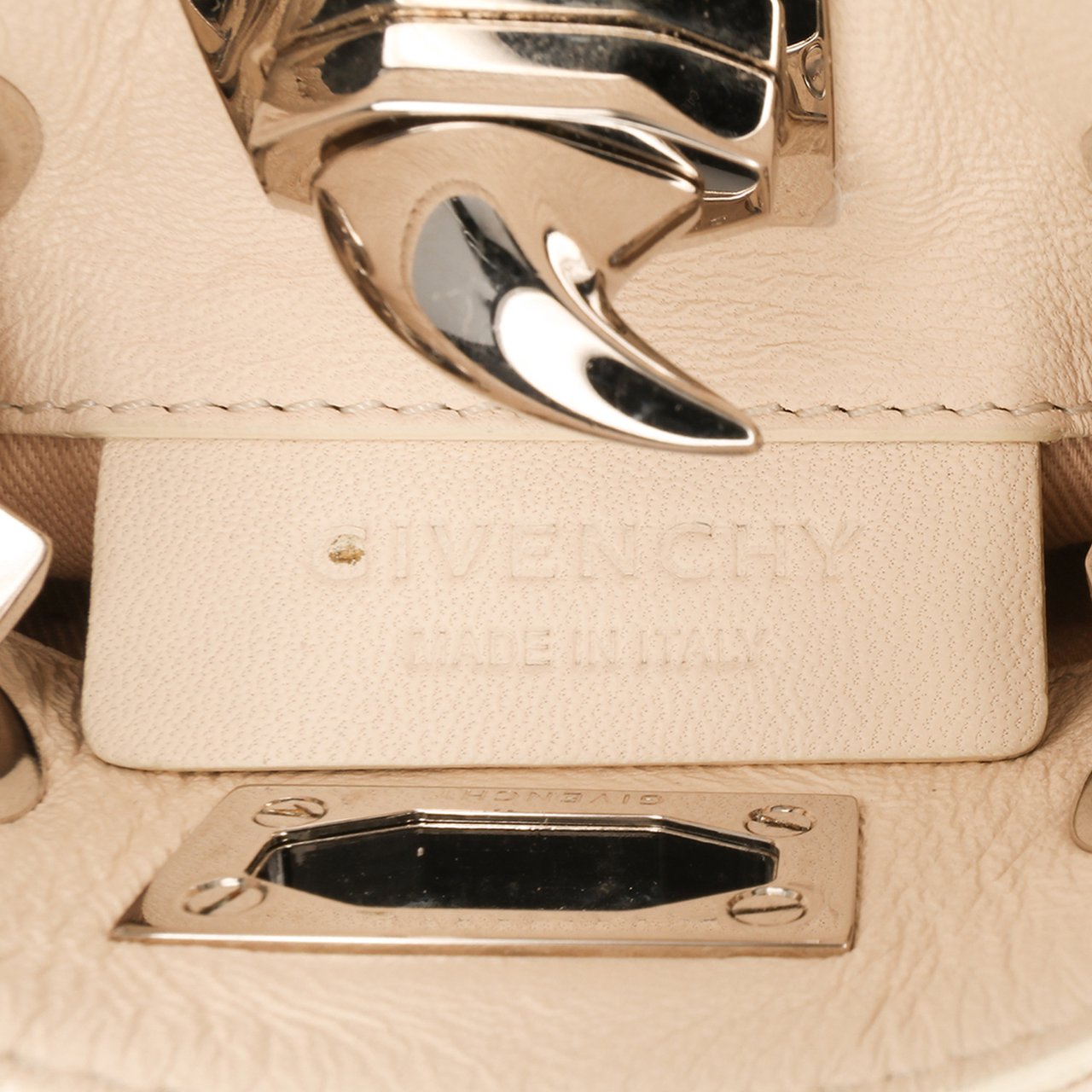 Givenchy Leather Shark Lock Chain Shoulder Bag Wit