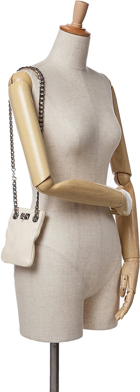 Givenchy Leather Shark Lock Chain Shoulder Bag Wit