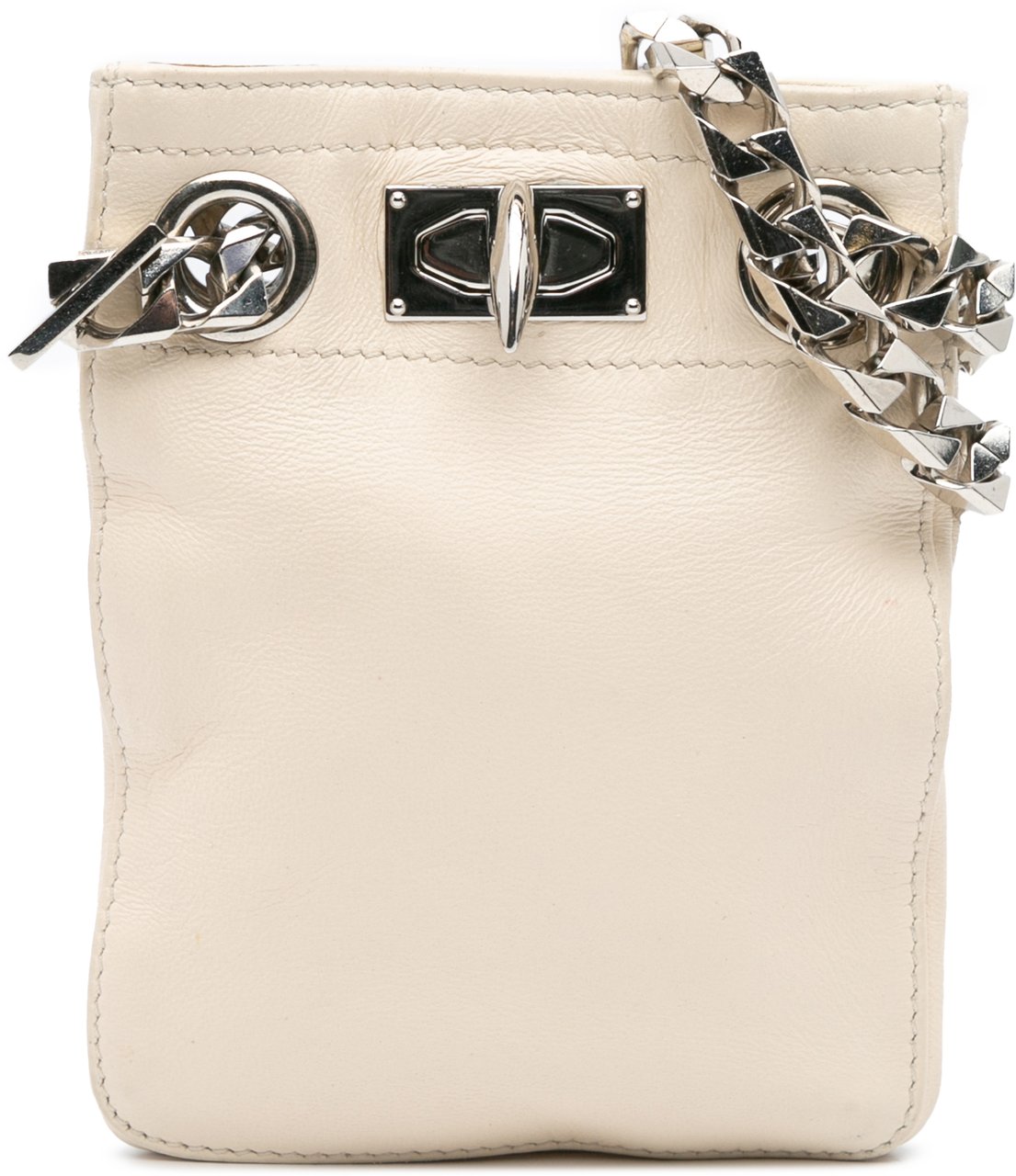 Givenchy Leather Shark Lock Chain Shoulder Bag Wit
