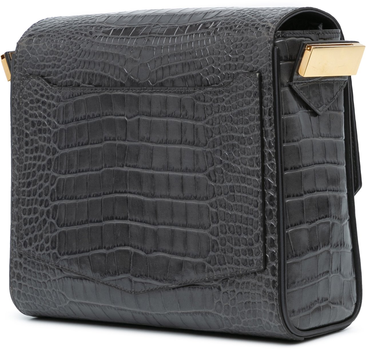 Givenchy Medium Croc Embossed Eden Crossbody Grijs