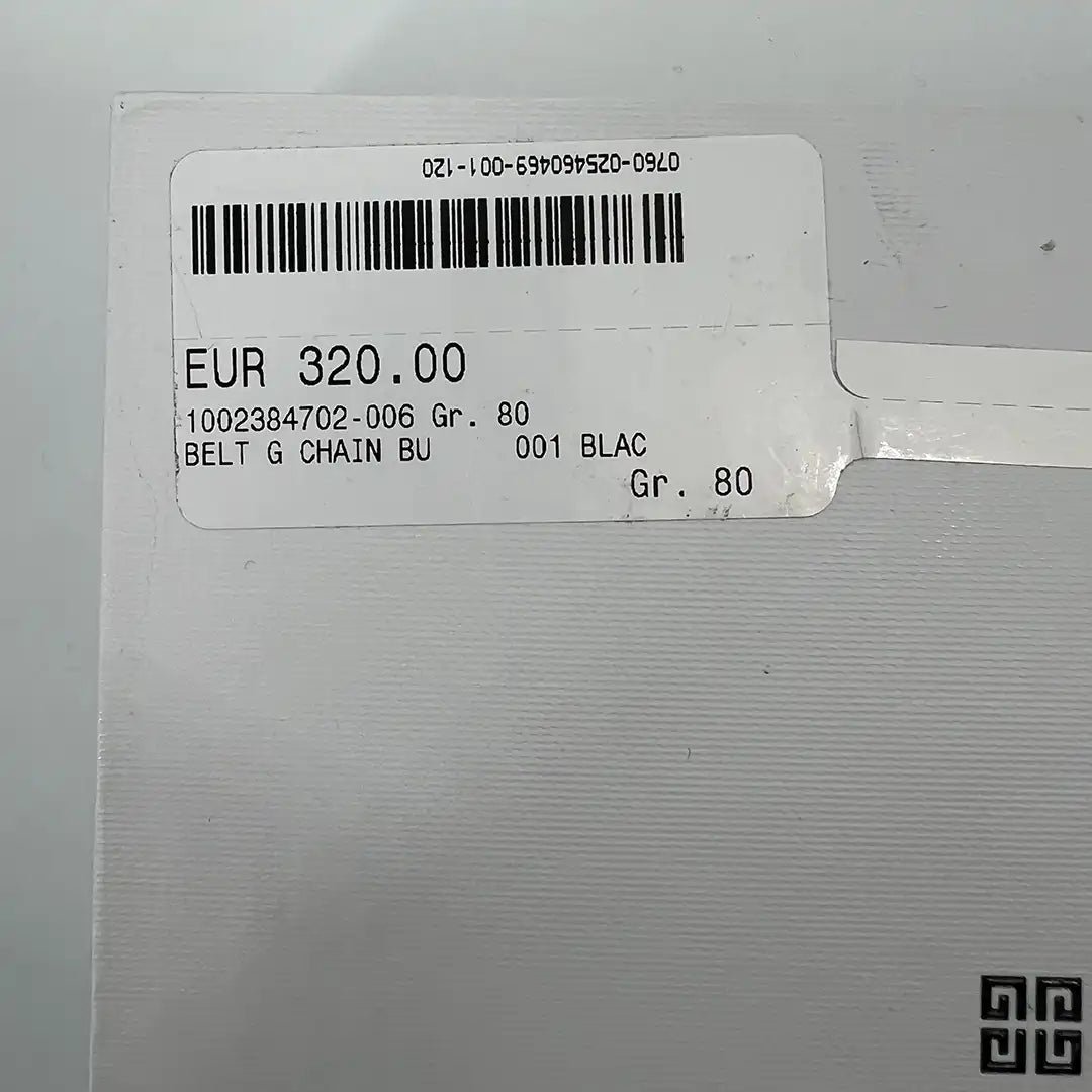 Givenchy Givenchy Reversible G Chain Belt black 80cm / very good Zwart