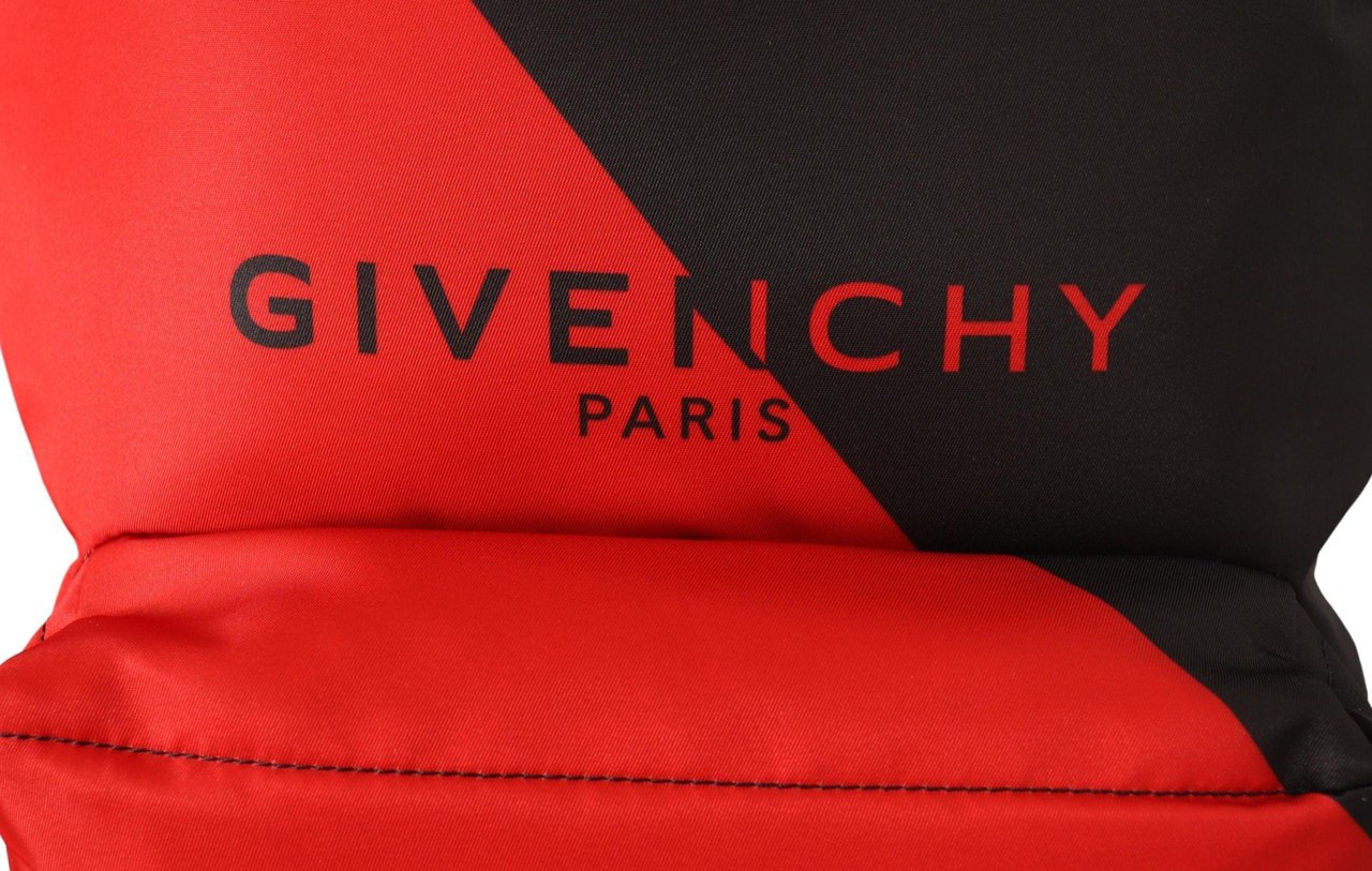 Givenchy Givenchy Red & Black Nylon Urban Backpack Zwart