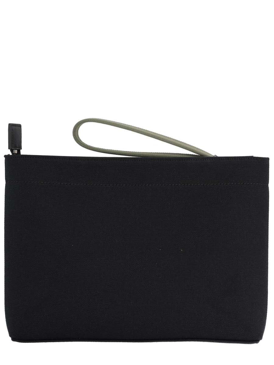 Givenchy Print Cotton Wrist Strap Pouch Zwart