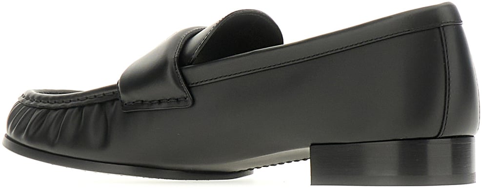Givenchy Black leather 4G loafers Zwart