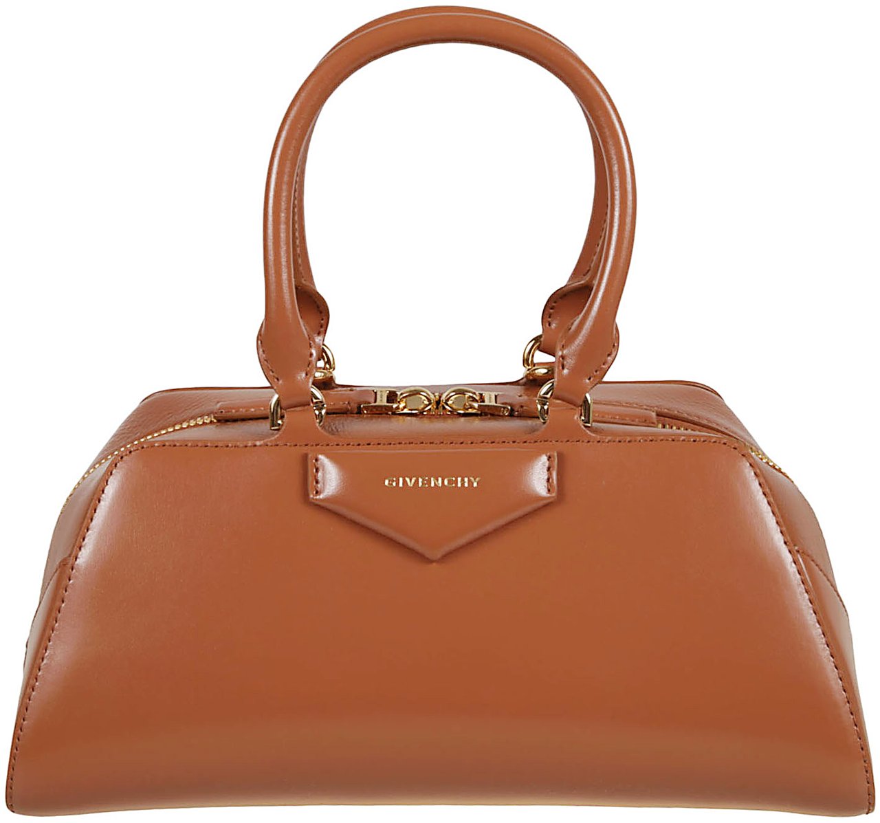 Givenchy Origami-Style East-West Box Calfskin Bag Bruin