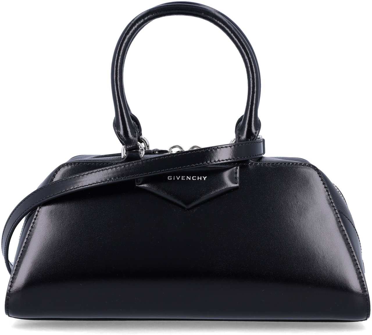 Givenchy Givenchy Small Antigona East-West Box Leather Bag Zwart