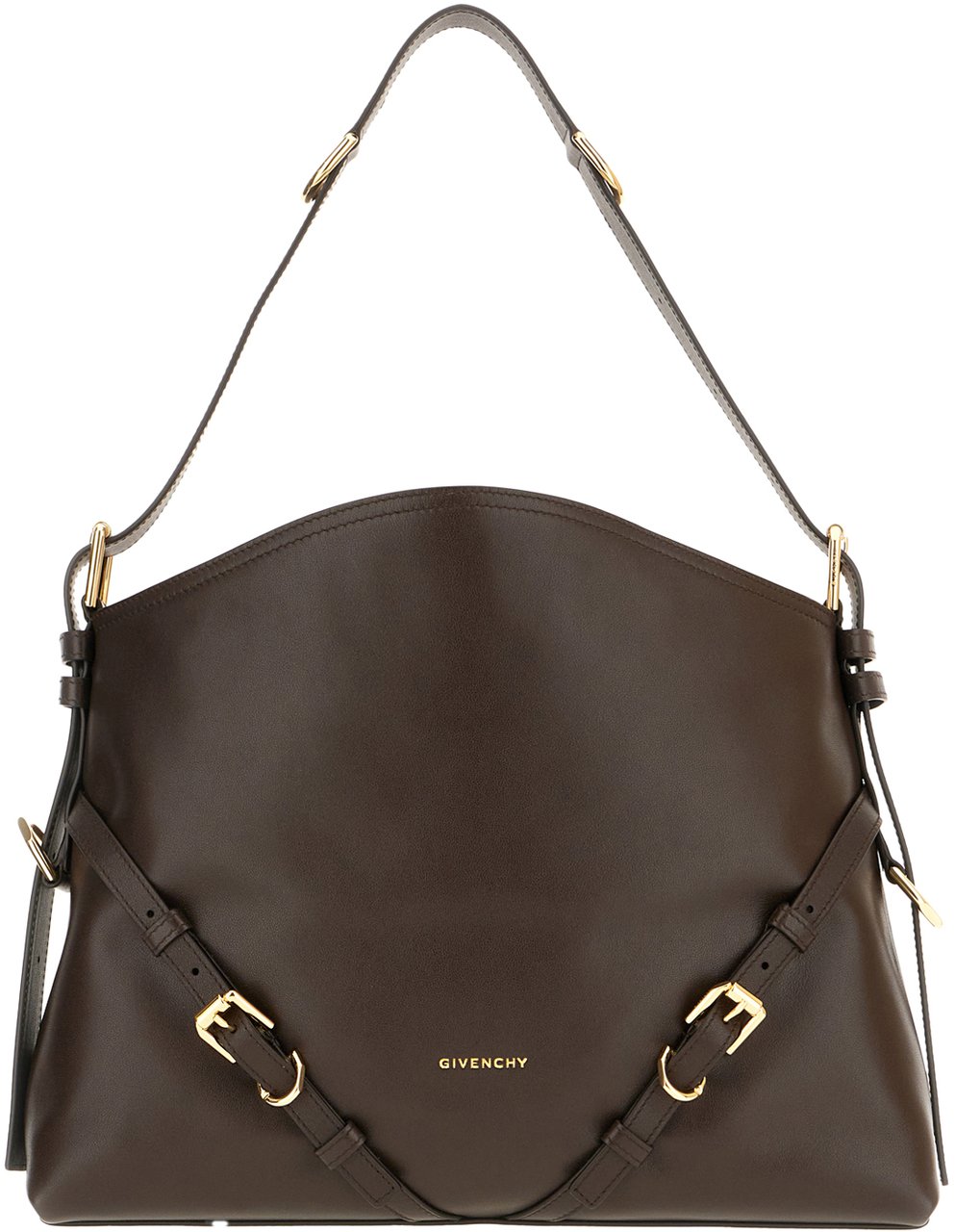 Givenchy Givenchy Chocolate leather medium Voyou shoulder bag Bruin