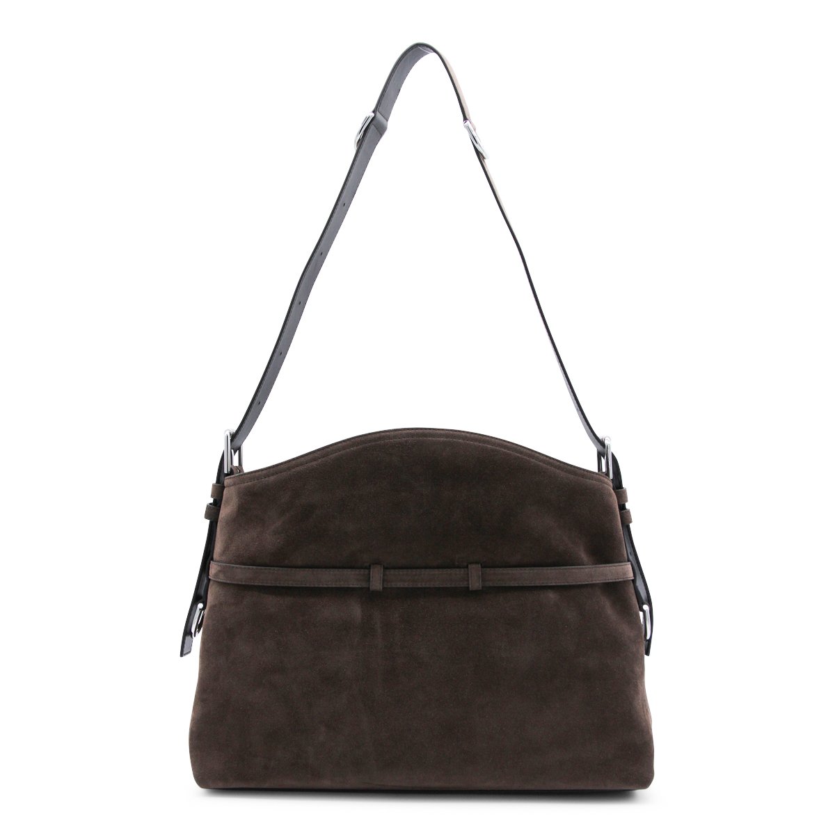 Givenchy Medium Brown Suede Shoulder Bag Zwart