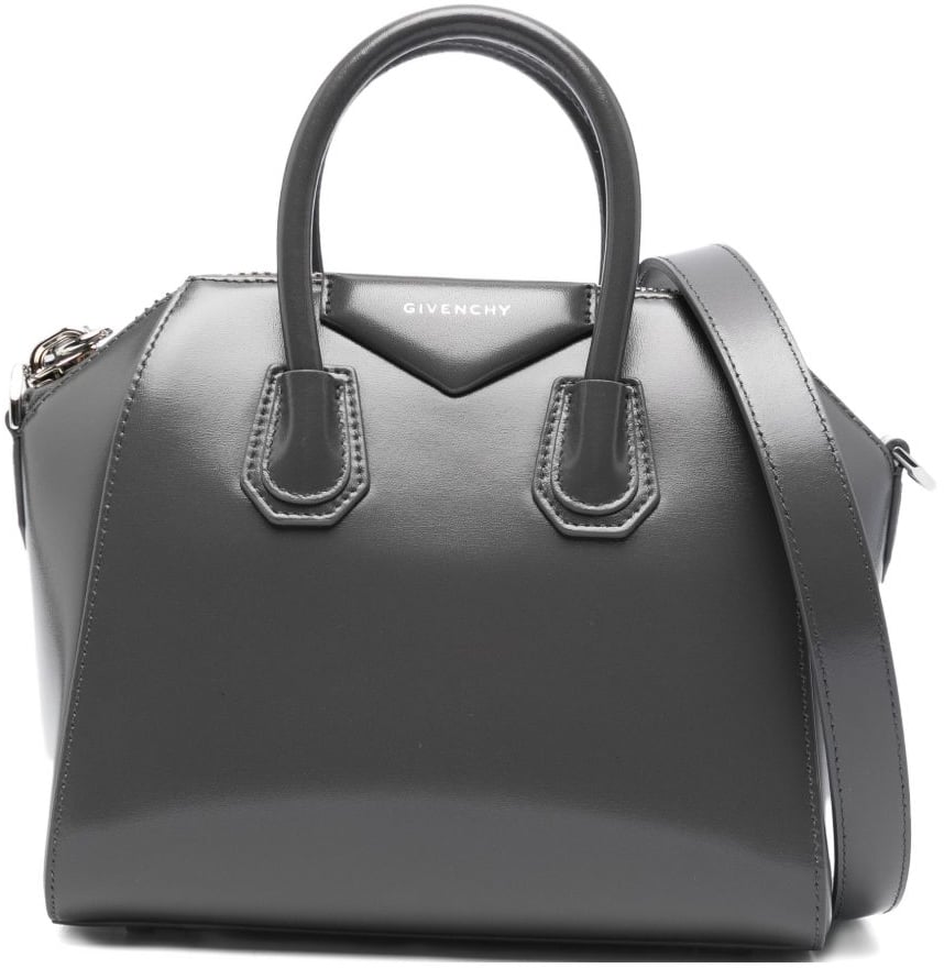 Givenchy Structured Grey Handbag in Silk and Nylon Grijs