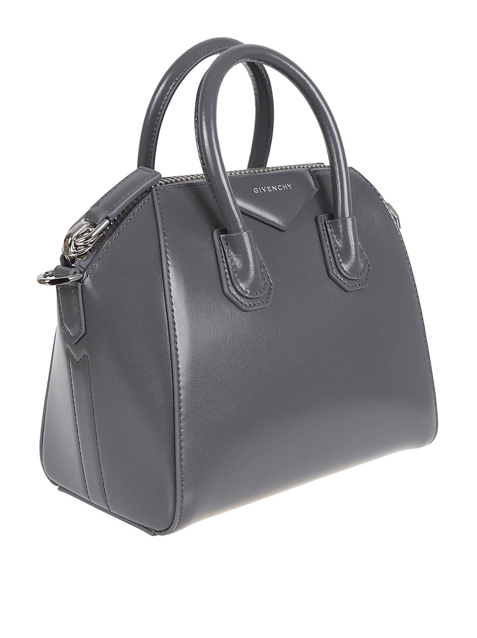 Givenchy Mini Handbag In Smooth Box Calfskin Grijs