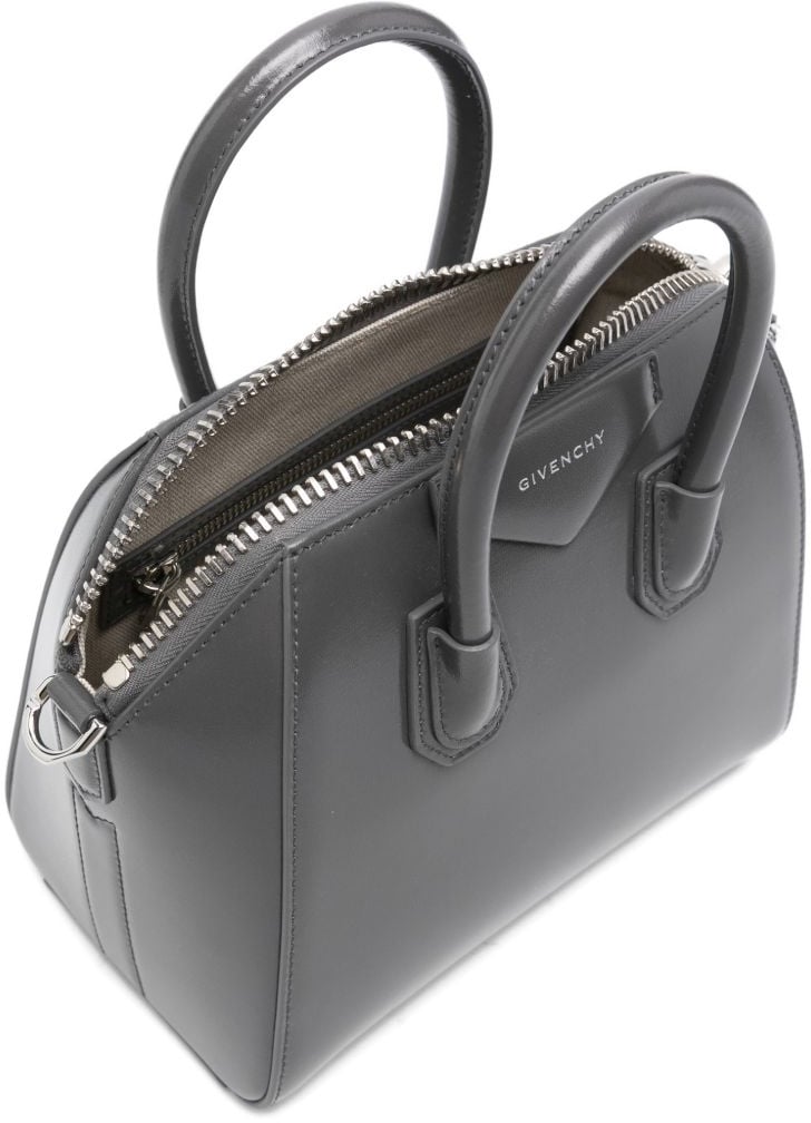 Givenchy Structured Grey Handbag in Silk and Nylon Grijs