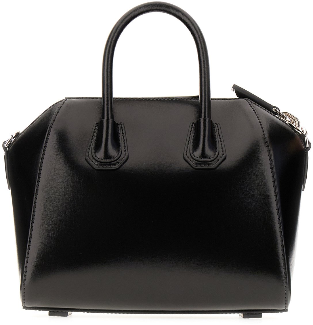Givenchy Black leather mini Antigona handbag Zwart