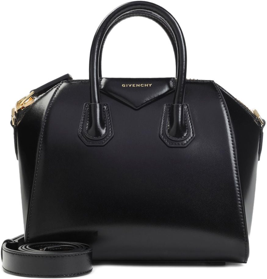 Givenchy Structured Handbag in Glossy Silk Zwart