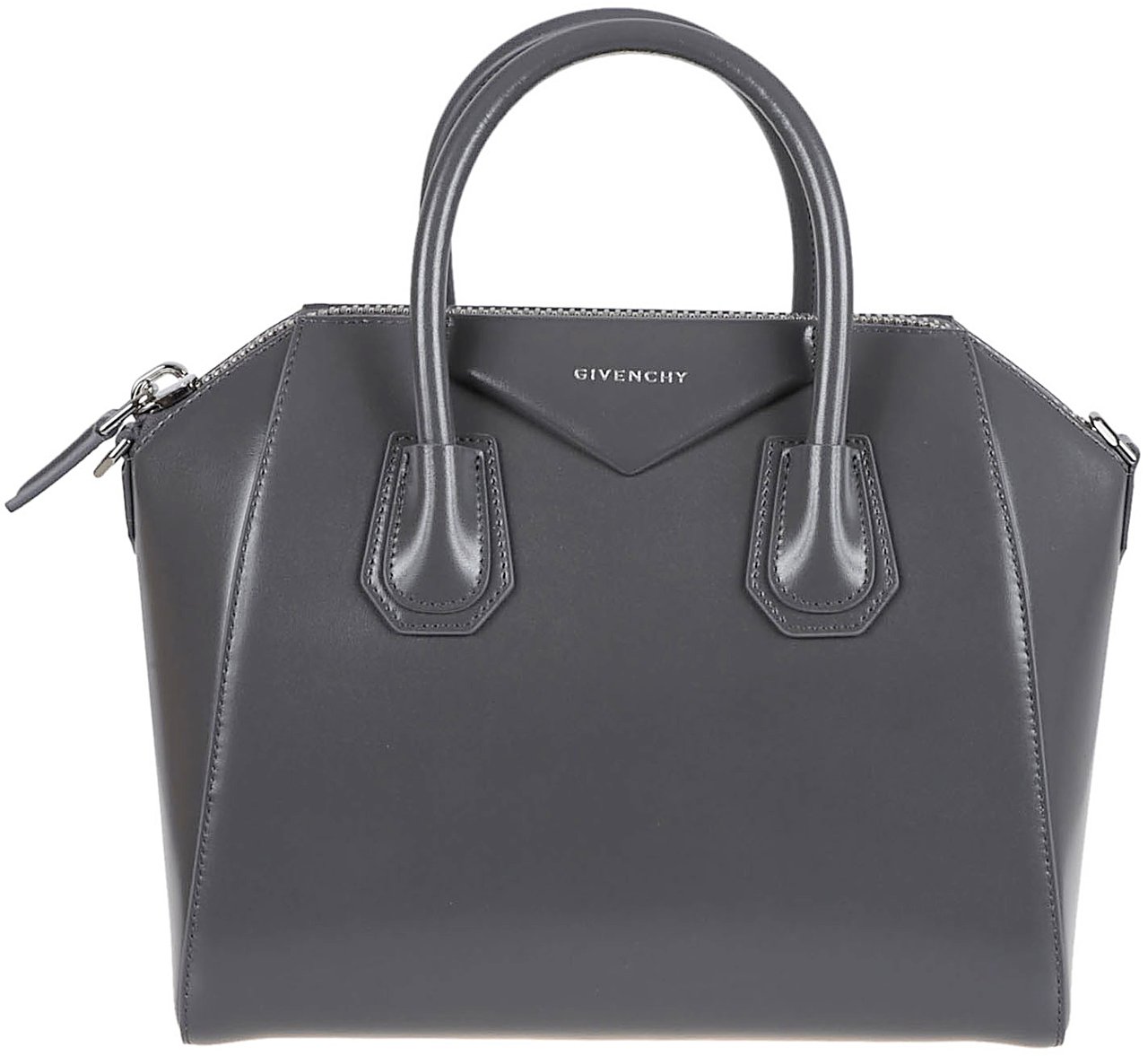 Givenchy Small Structured Calfskin Bag Grijs