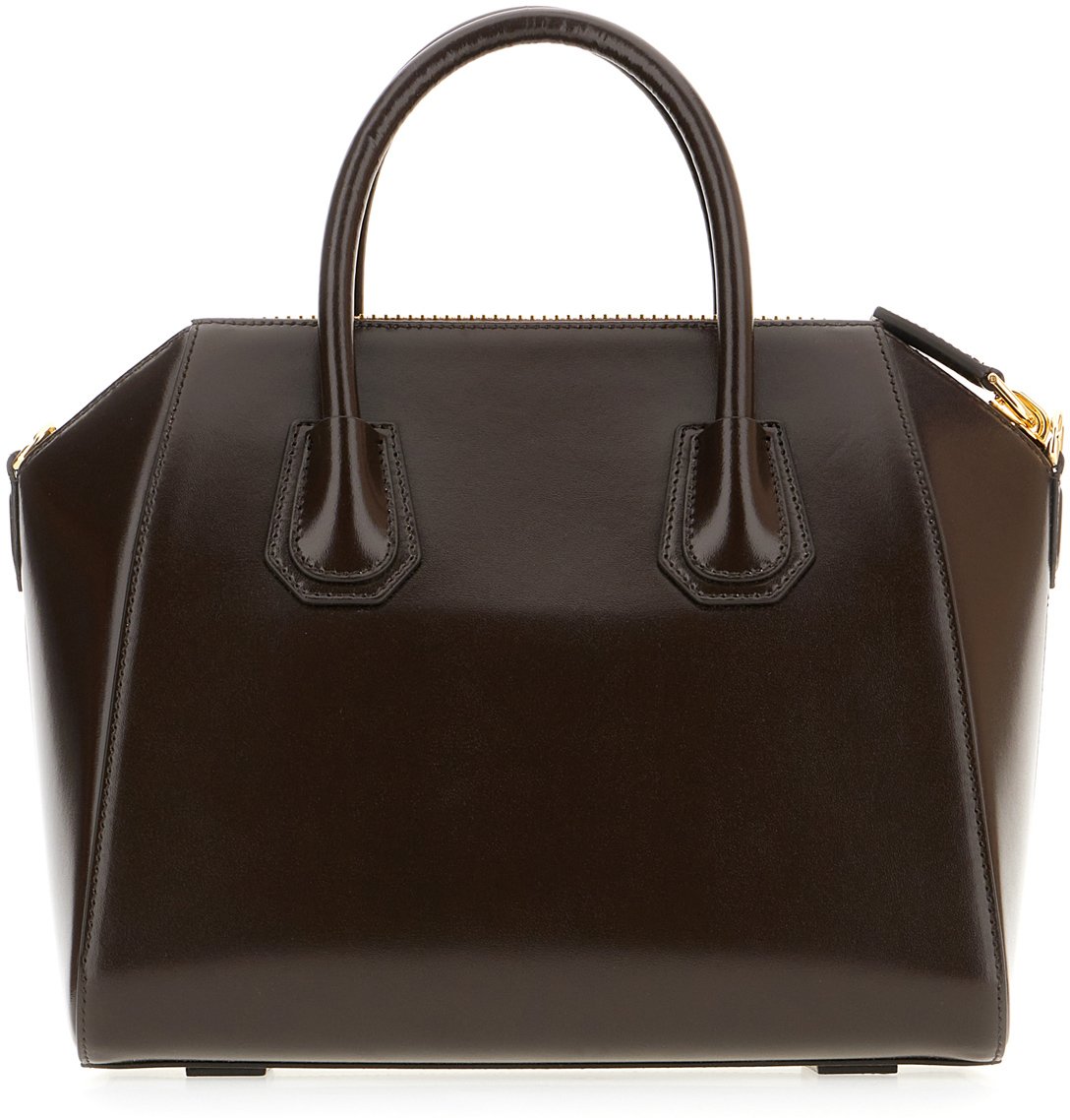 Givenchy Dark brown leather small Antigona handbag Bruin