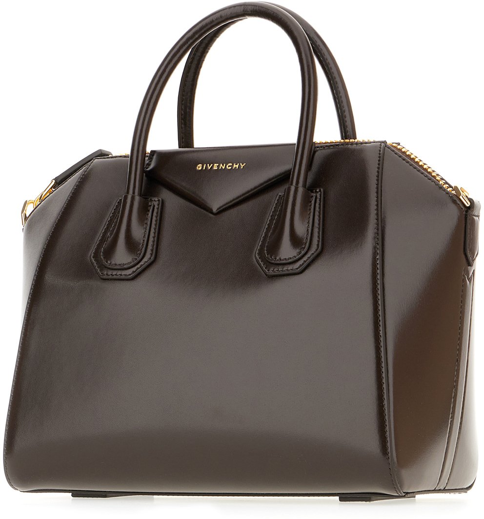 Givenchy Dark brown leather small Antigona handbag Bruin