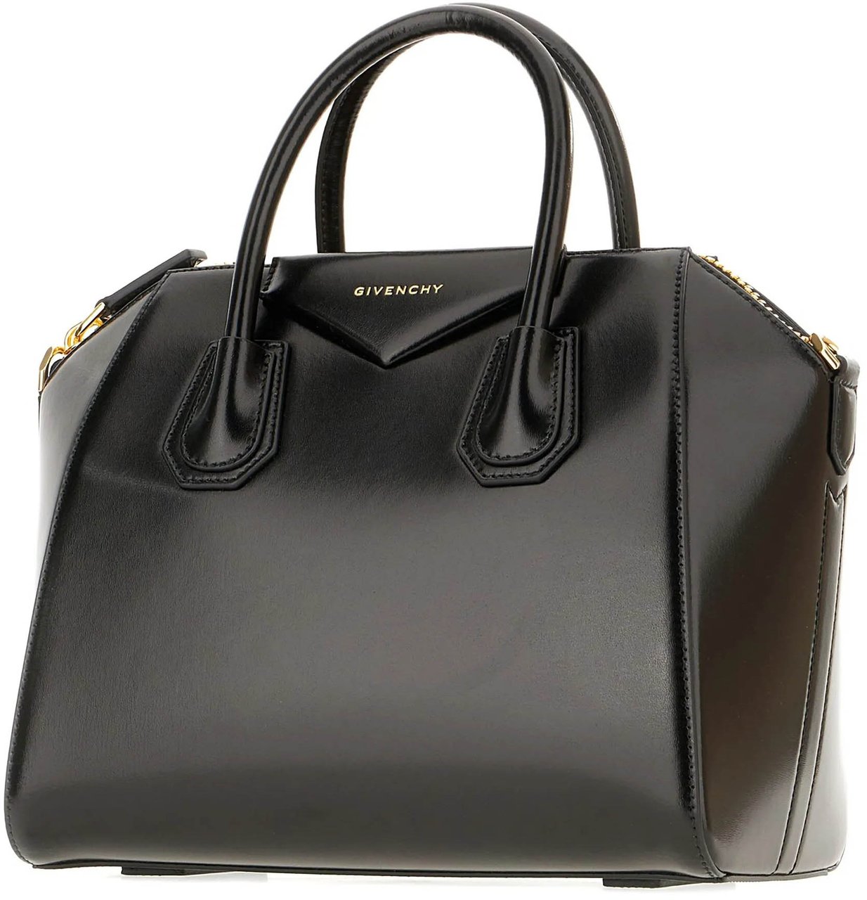 Givenchy Antigona Nv Trapezoidal Black Calf Handbag Zwart