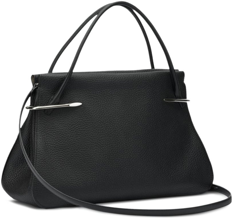 Givenchy Textured Black Handbag with Silver-tone Accents Zwart