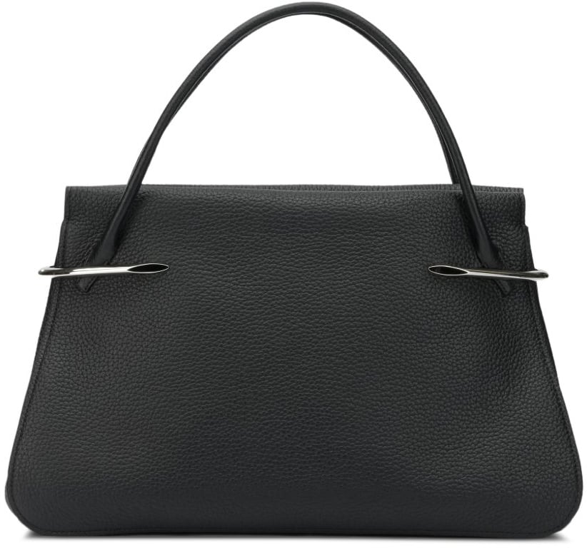 Givenchy Textured Black Handbag with Silver-tone Accents Zwart