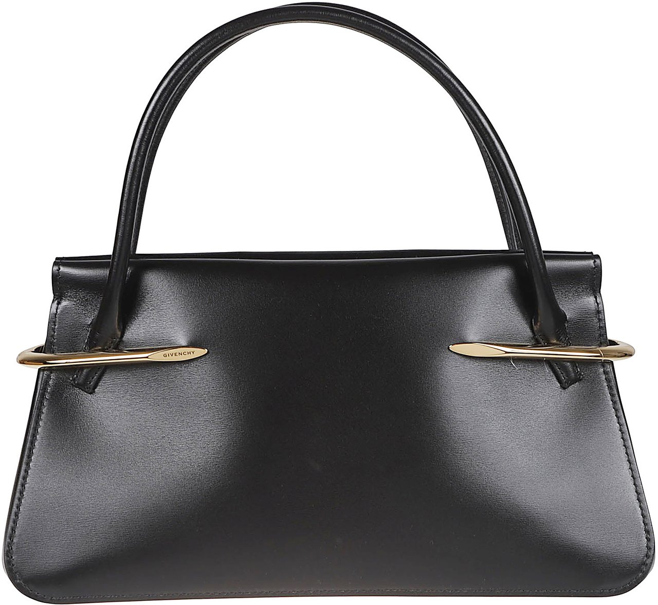 Givenchy Textured Calf Leather Bag With Gold-Finish Accents Zwart