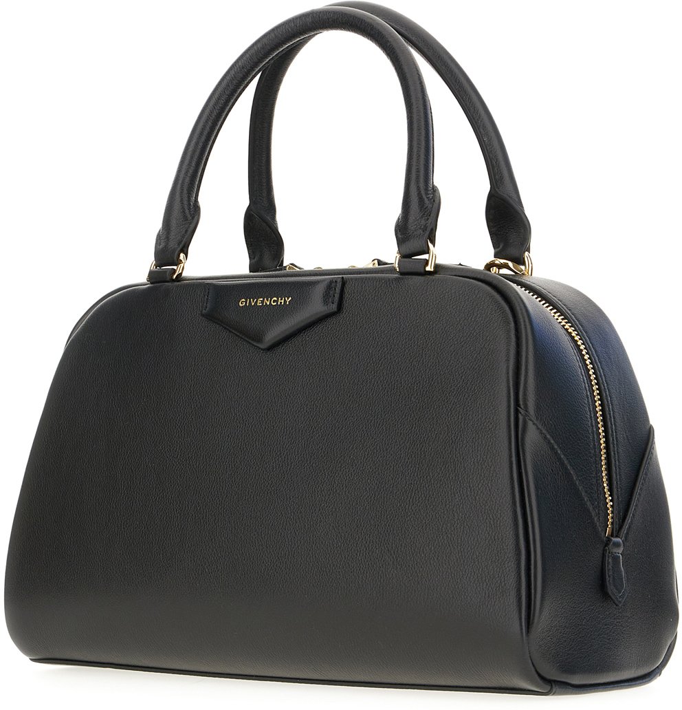 Givenchy Black leather medium Antigona East-West Soft handbag Zwart