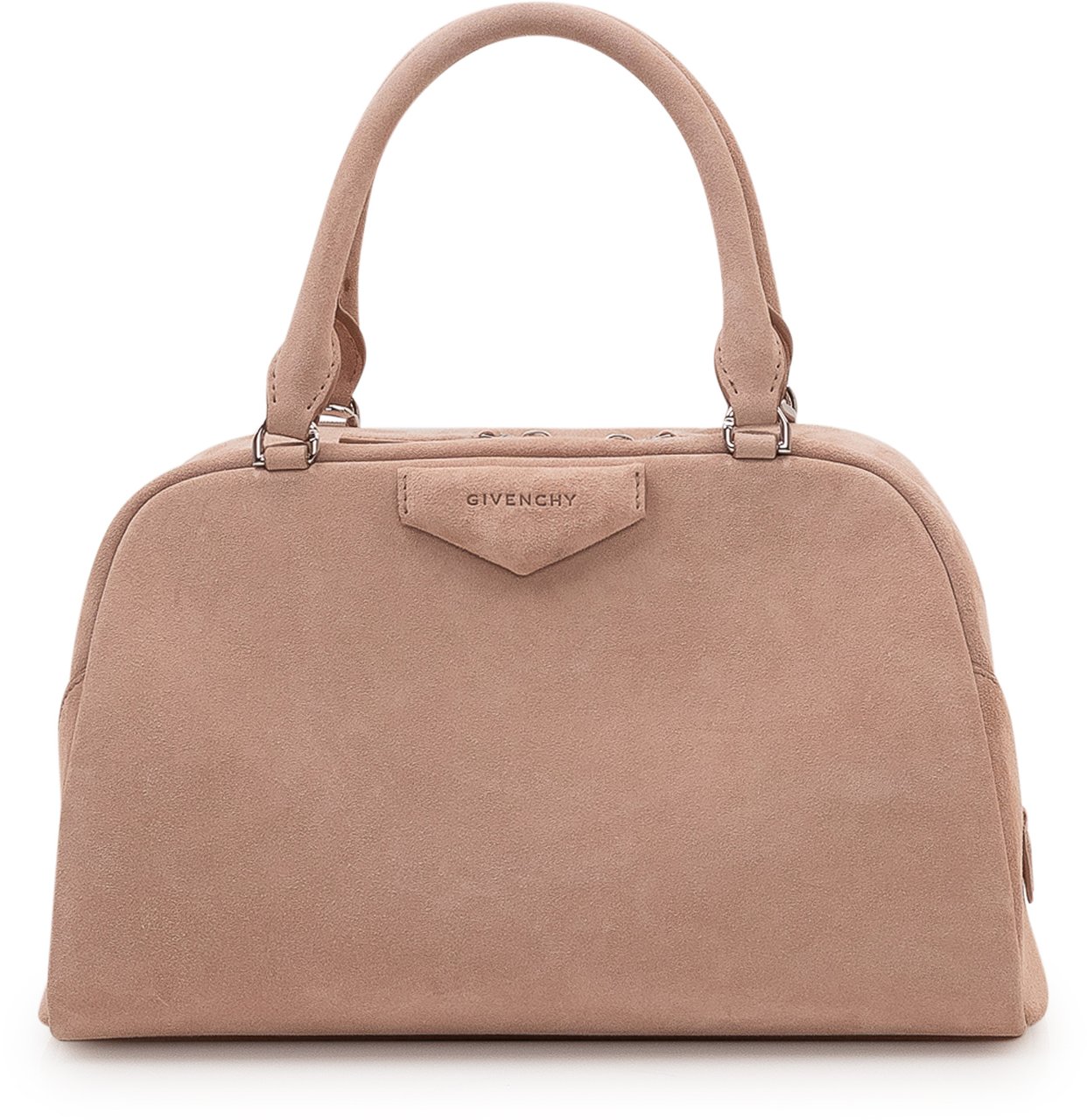 Givenchy Borsa Antigona East Medium in Pelle Scamosciata Roze