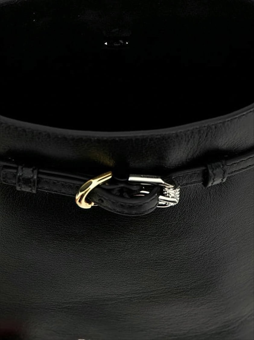 Givenchy Structured Black Calf Leather Bag with Suede Interior Zwart