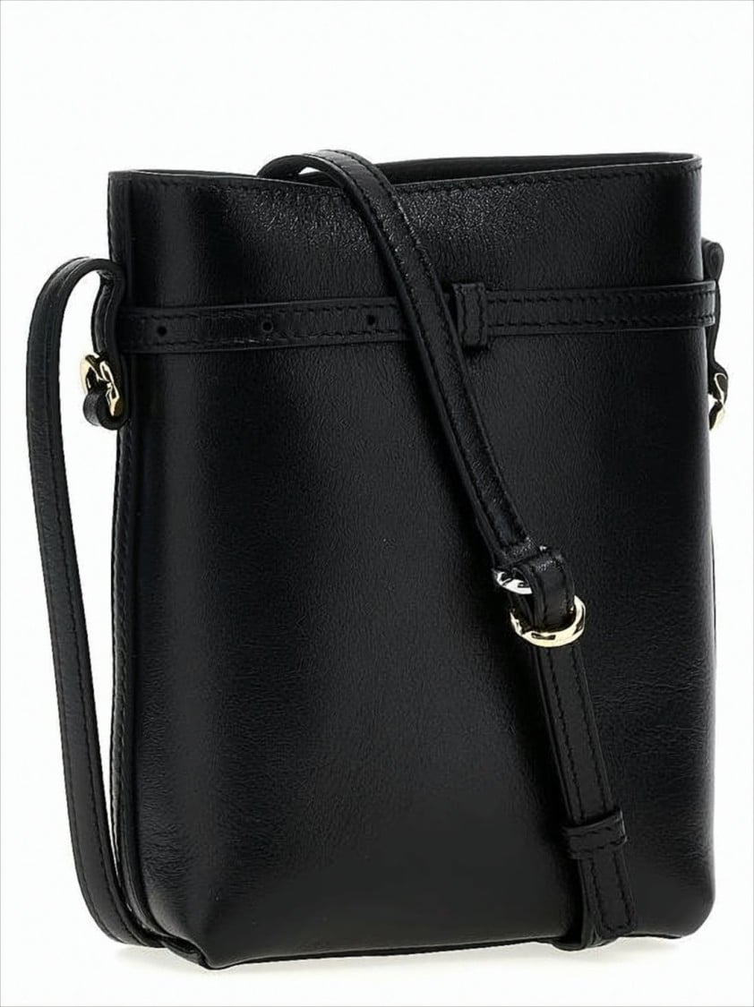 Givenchy Structured Black Calf Leather Bag with Suede Interior Zwart