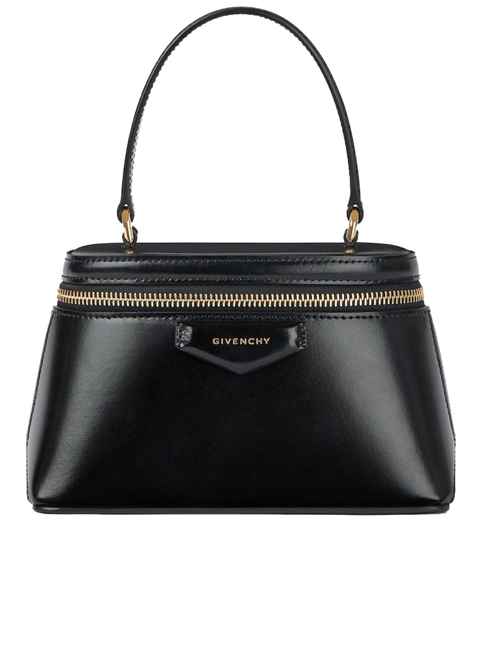 Givenchy Structured Calf Leather Shoulder Bag With Chain Strap Zwart