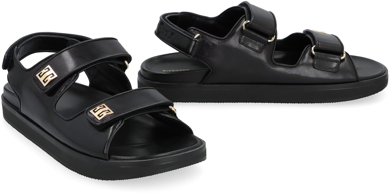 Givenchy 4G leather sandals Zwart