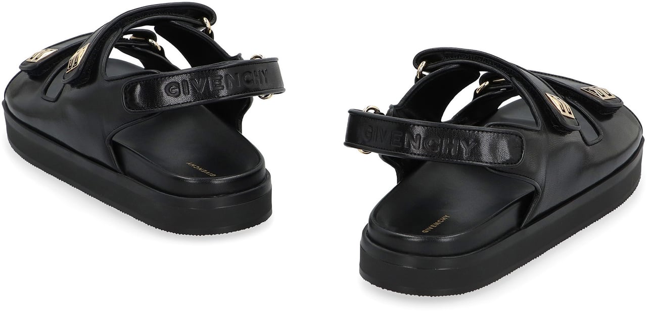 Givenchy 4G leather sandals Zwart