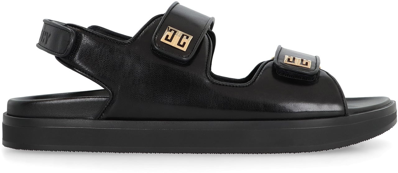 Givenchy 4G leather sandals Zwart