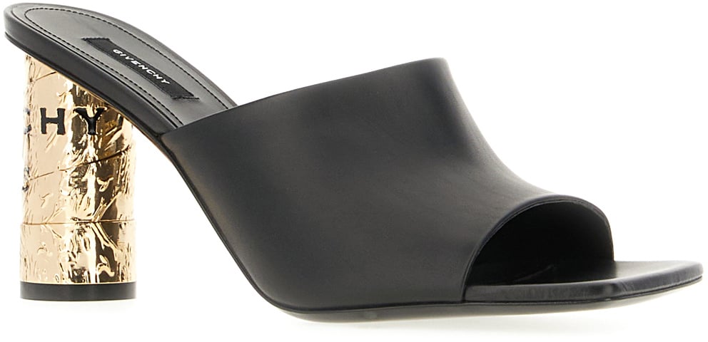 Givenchy Givenchy Black leather mules Zwart
