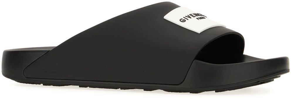 Givenchy Givenchy Black rubber slippers Zwart
