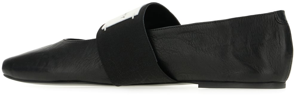 Givenchy Givenchy Black leather ballerinas Zwart