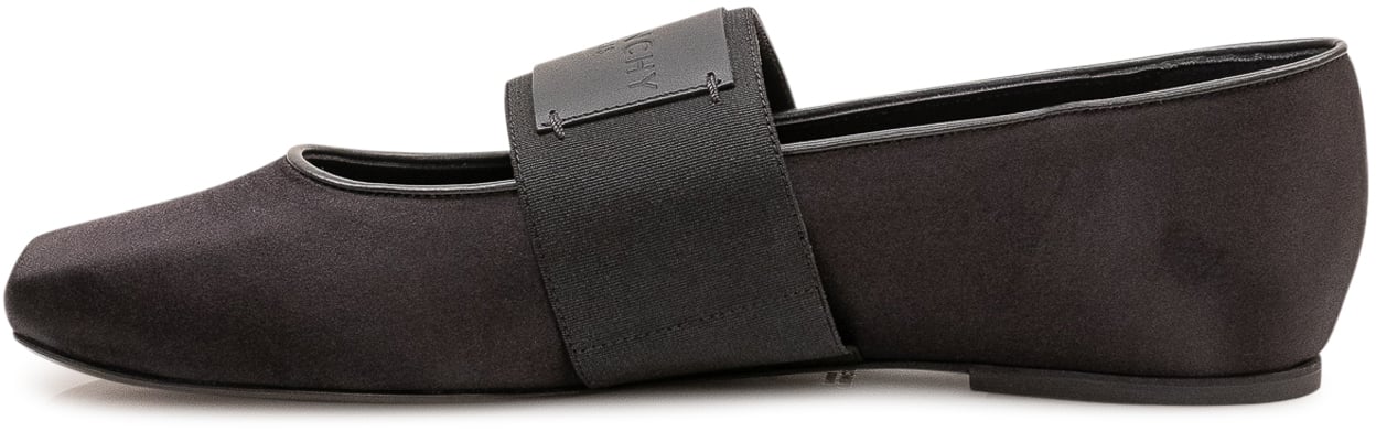Givenchy Ballerine con Punta Squadrata e Fascia Donkergrijs