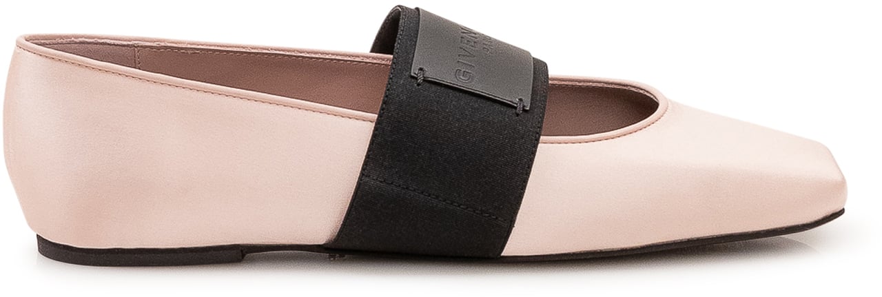 Givenchy Ballerine con Punta Quadrata e Fascia Roze