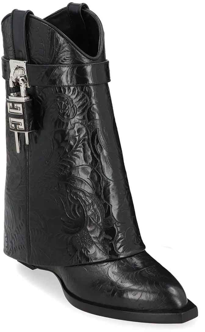 Givenchy Givenchy Lock Cowboy Boots Zwart