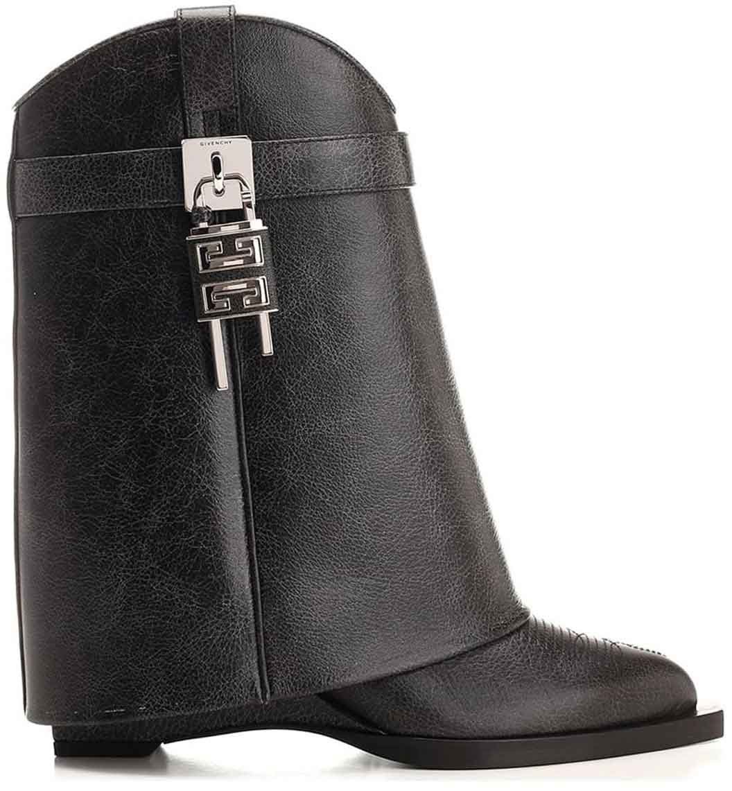 Givenchy Givenchy Shark Lock Cowboy boots Zwart