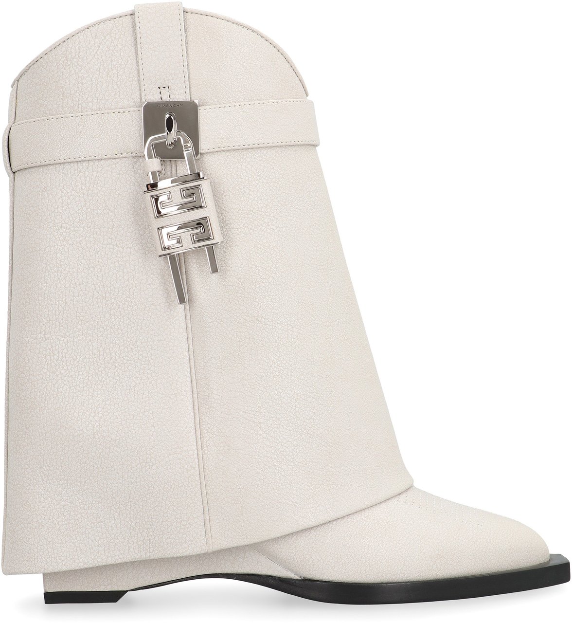 Givenchy Shark Lock Cowboy Leather ankle boots Neutraal